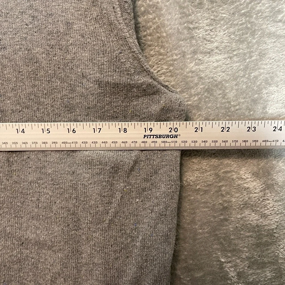 Banana Republic Men Classic Preppy Cotton Blend Speckled Henley Sweater M Gray